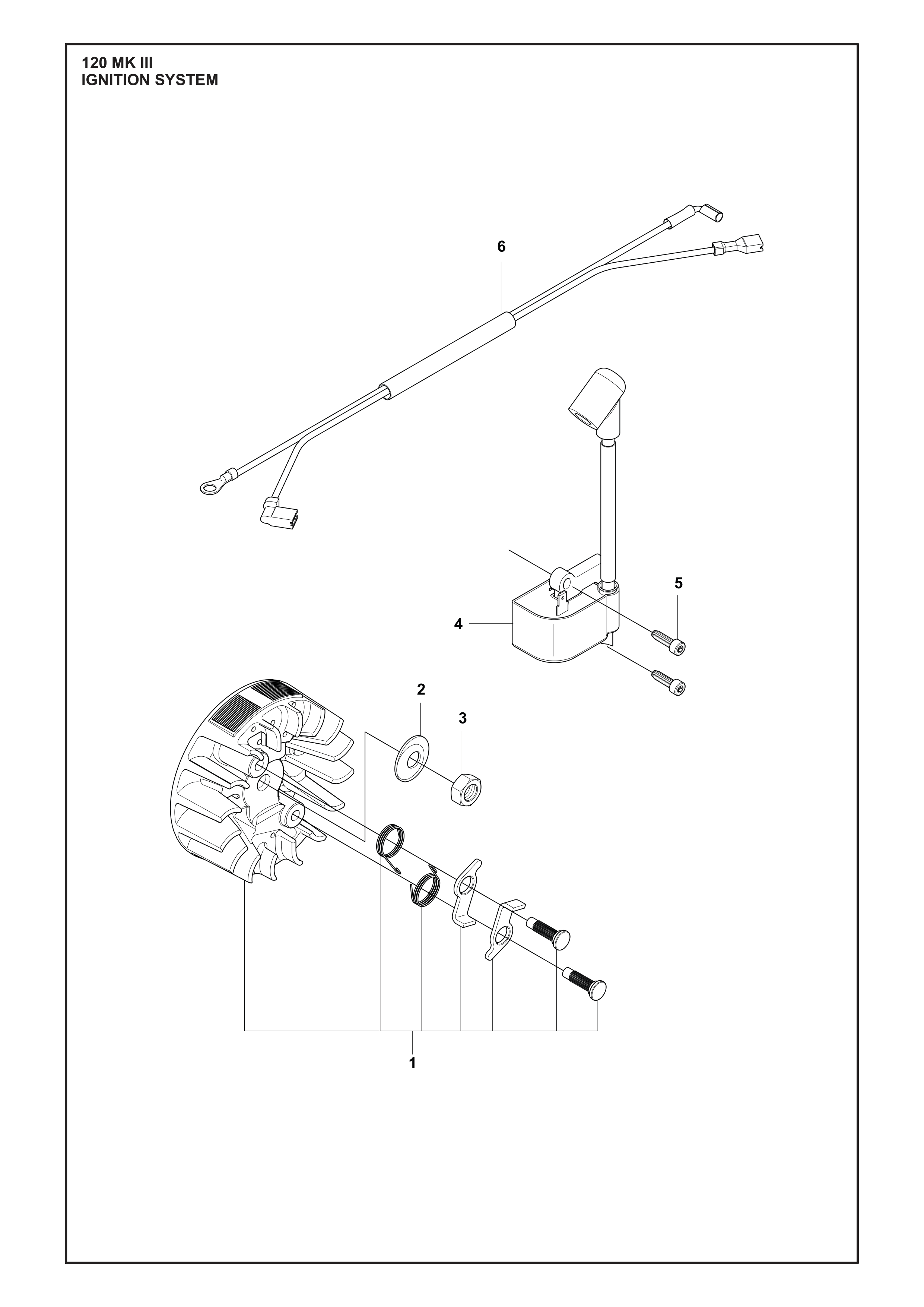 Despiece de SISTEMA DE ENCENDIDO — Motosierra 120