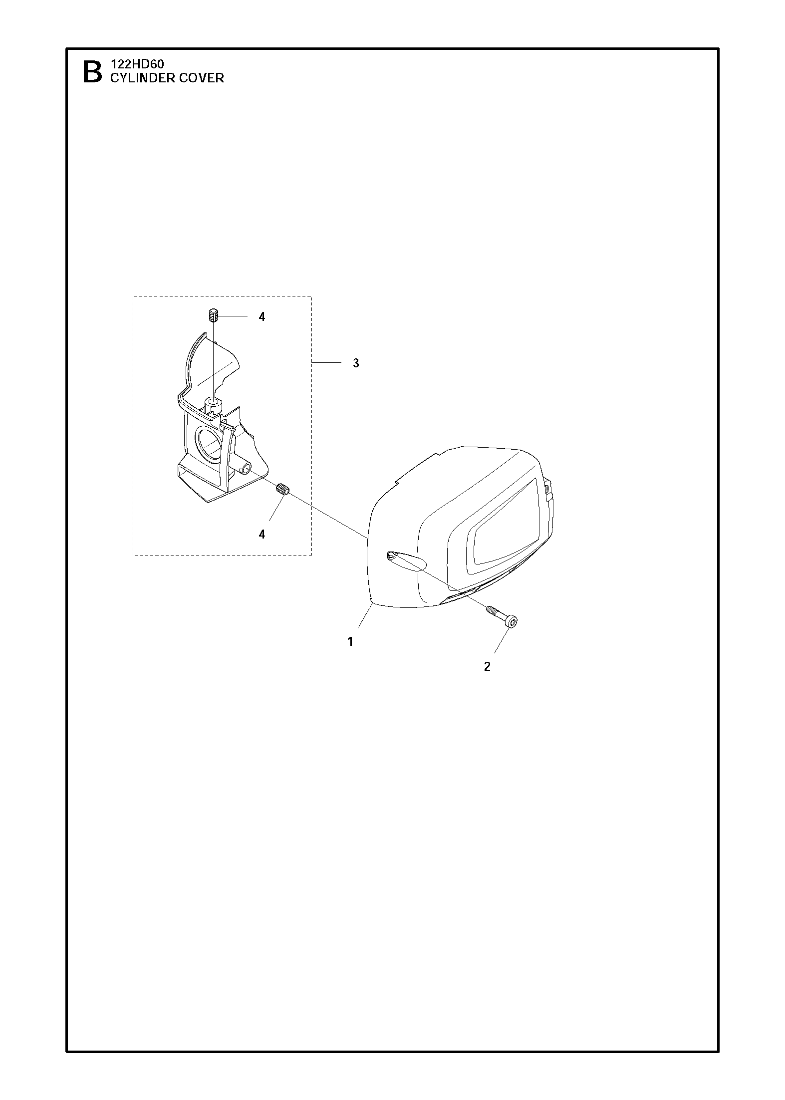 Despiece de TAPA CILINDRO — Cortacerco 122HD60