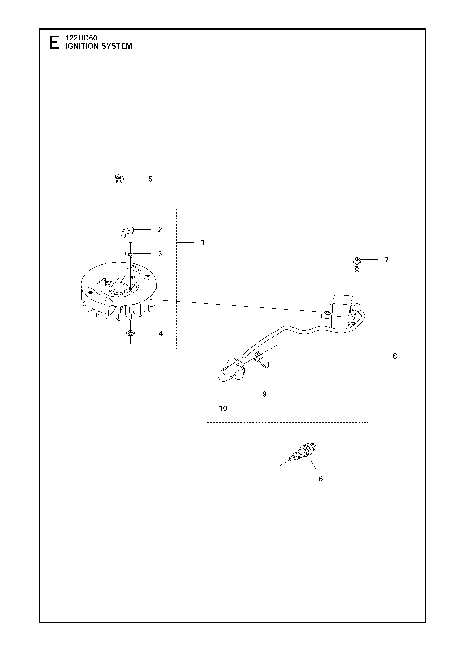 Despiece de SISTEMA DE ENCENDIDO — Cortacerco 122HD60