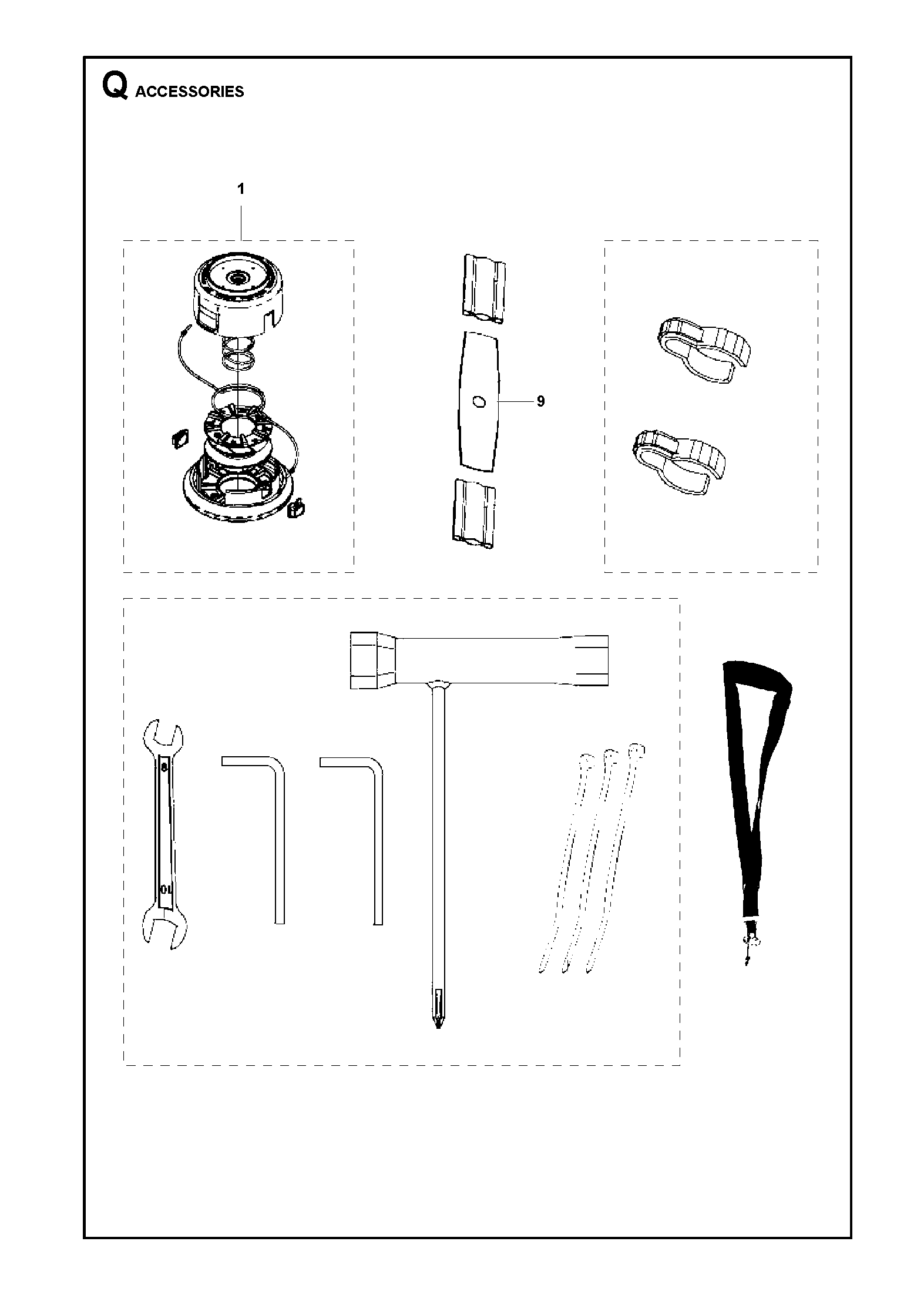 Despiece de ACCESORIOS — Desmalezadora 131R