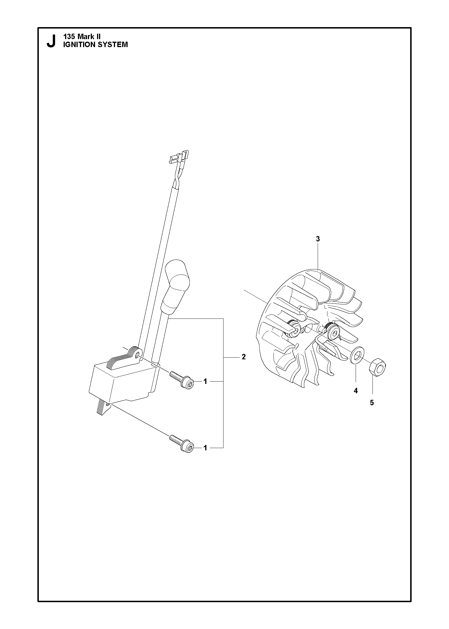 Despiece de SISTEMA DE ENCENDIDO — Motosierra 135 Mark II