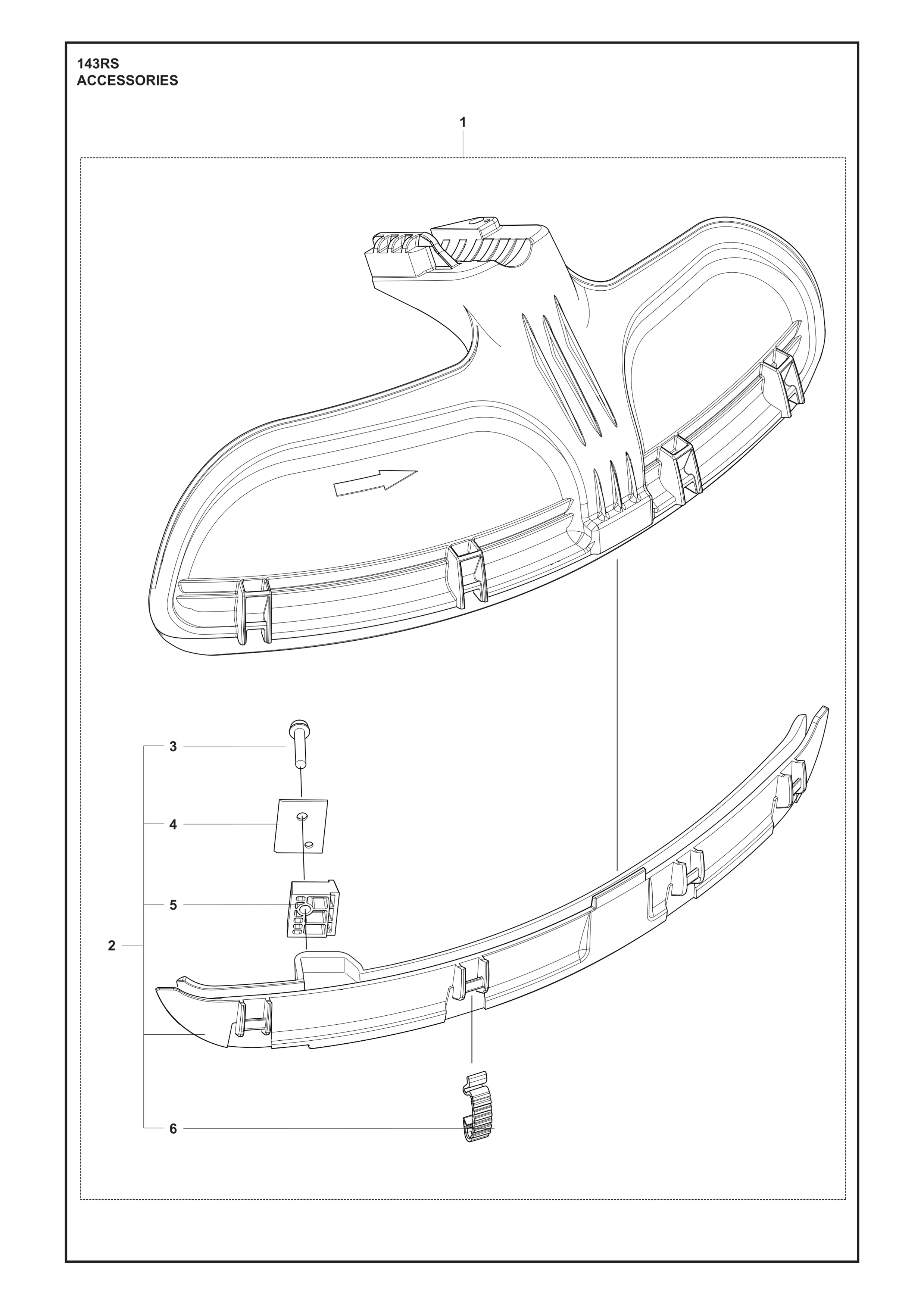 Despiece de ACCESORIOS — Desmalezadora Husqvarna 143RS