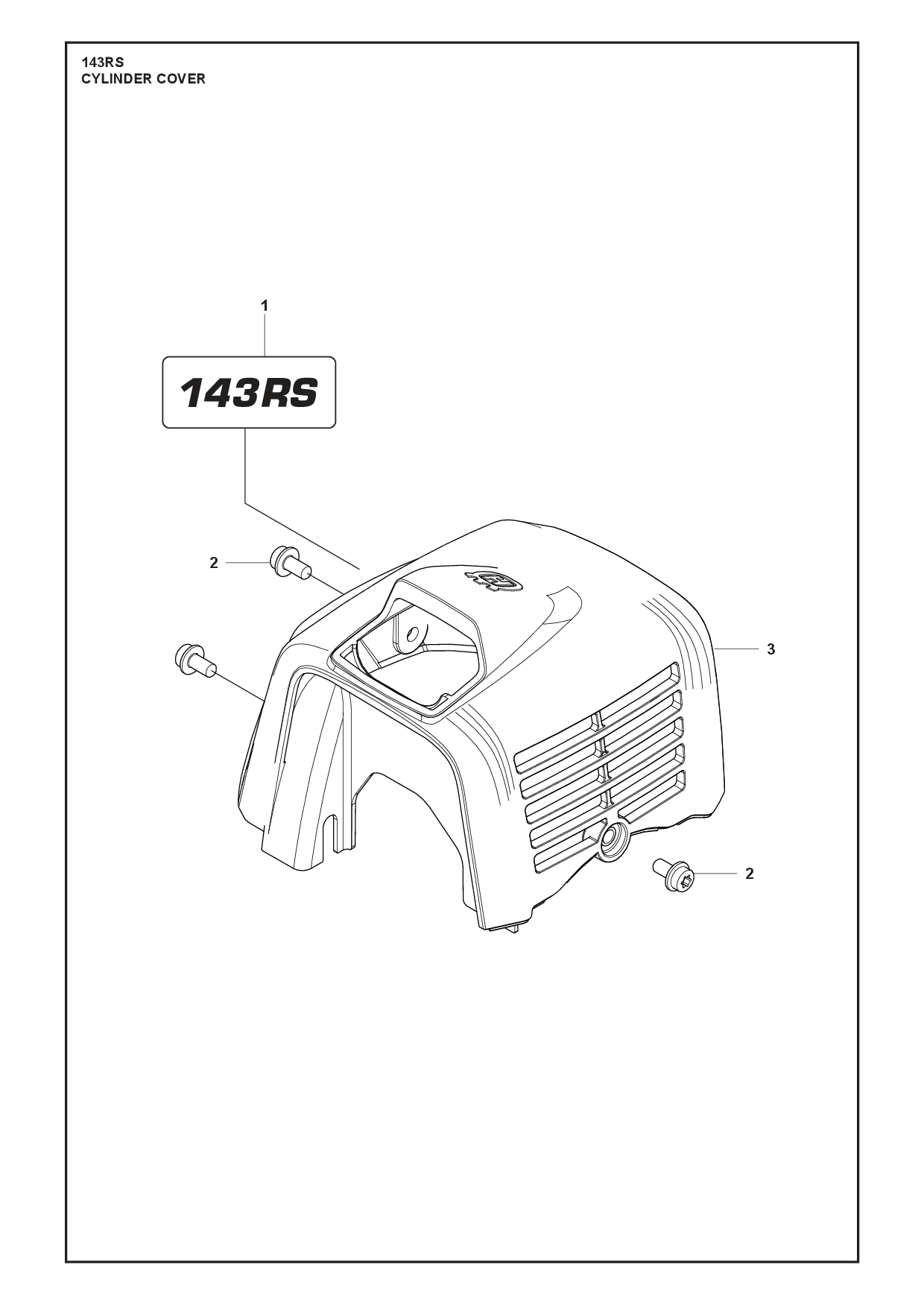 Despiece de TAPA CILINDRO — Desmalezadora Husqvarna 143RS