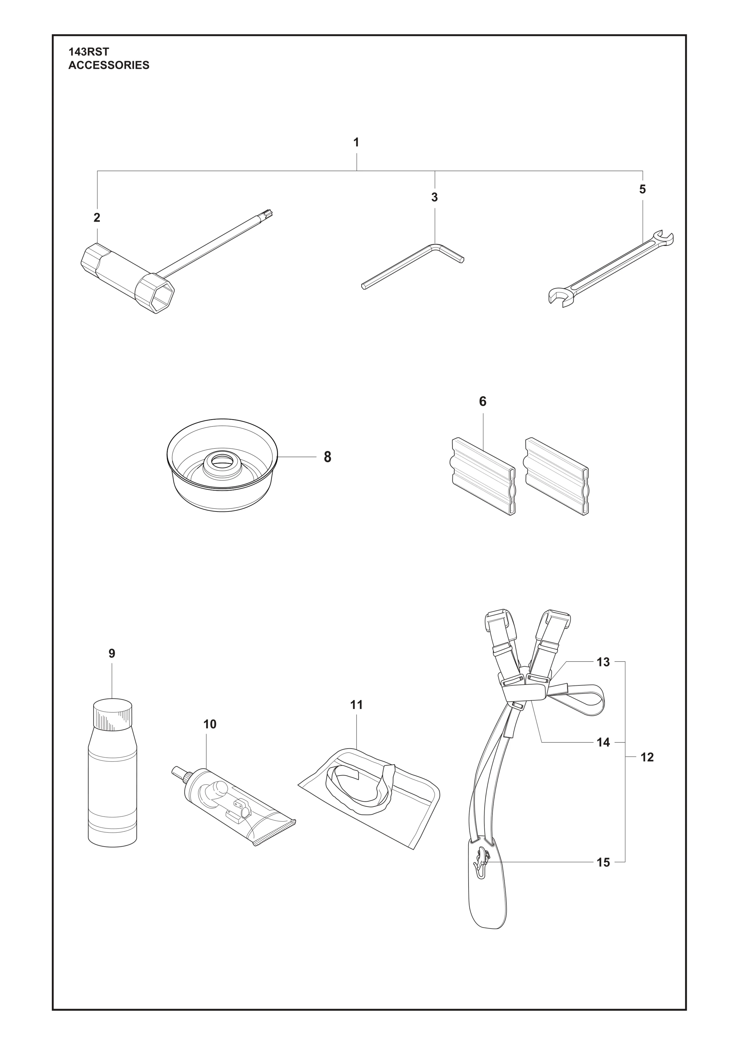 Despiece de ACCESORIOS — Desmalezadora 143RST