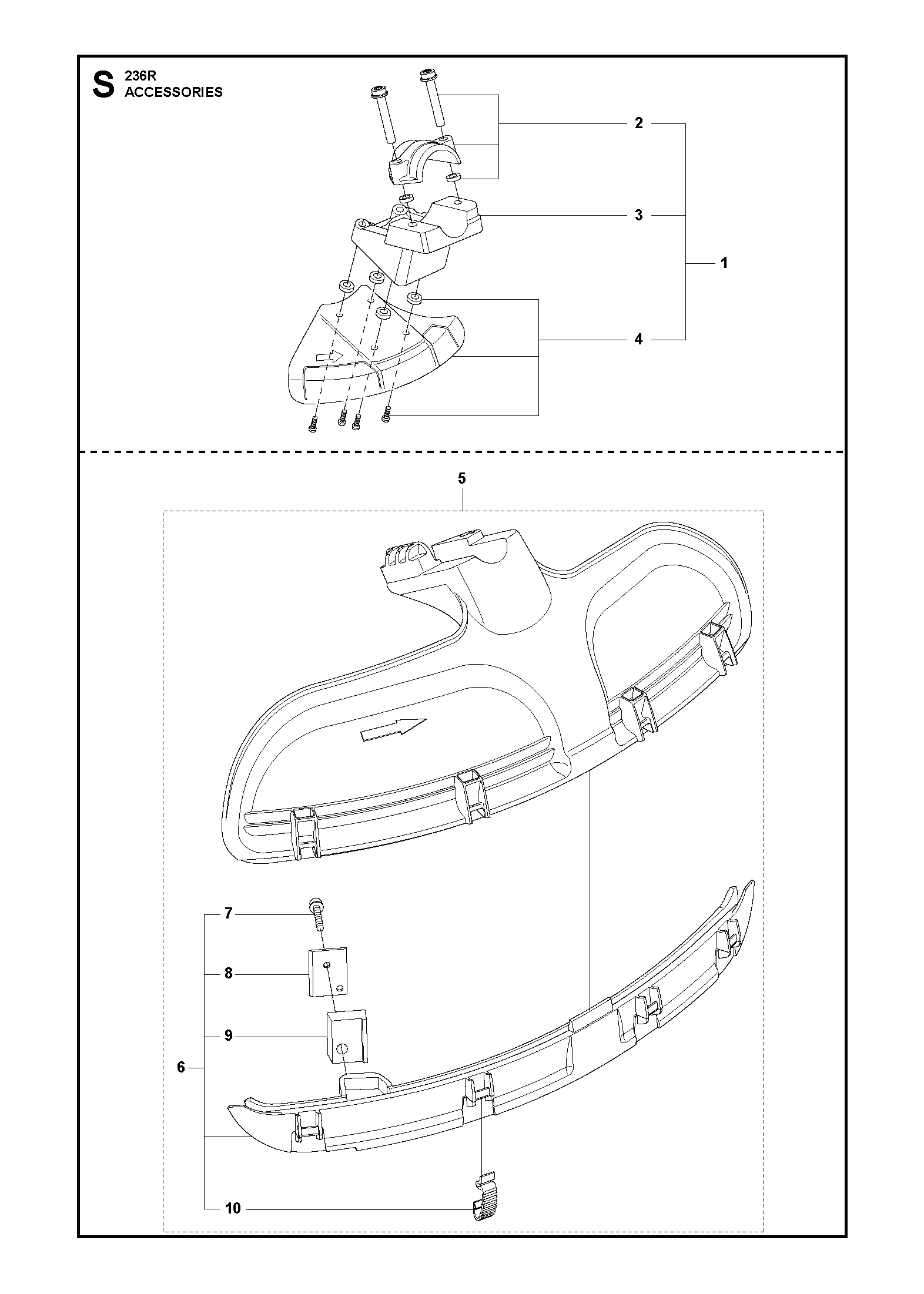 Despiece de ACCESORIOS — Desmalezadora Husqvarna 236R