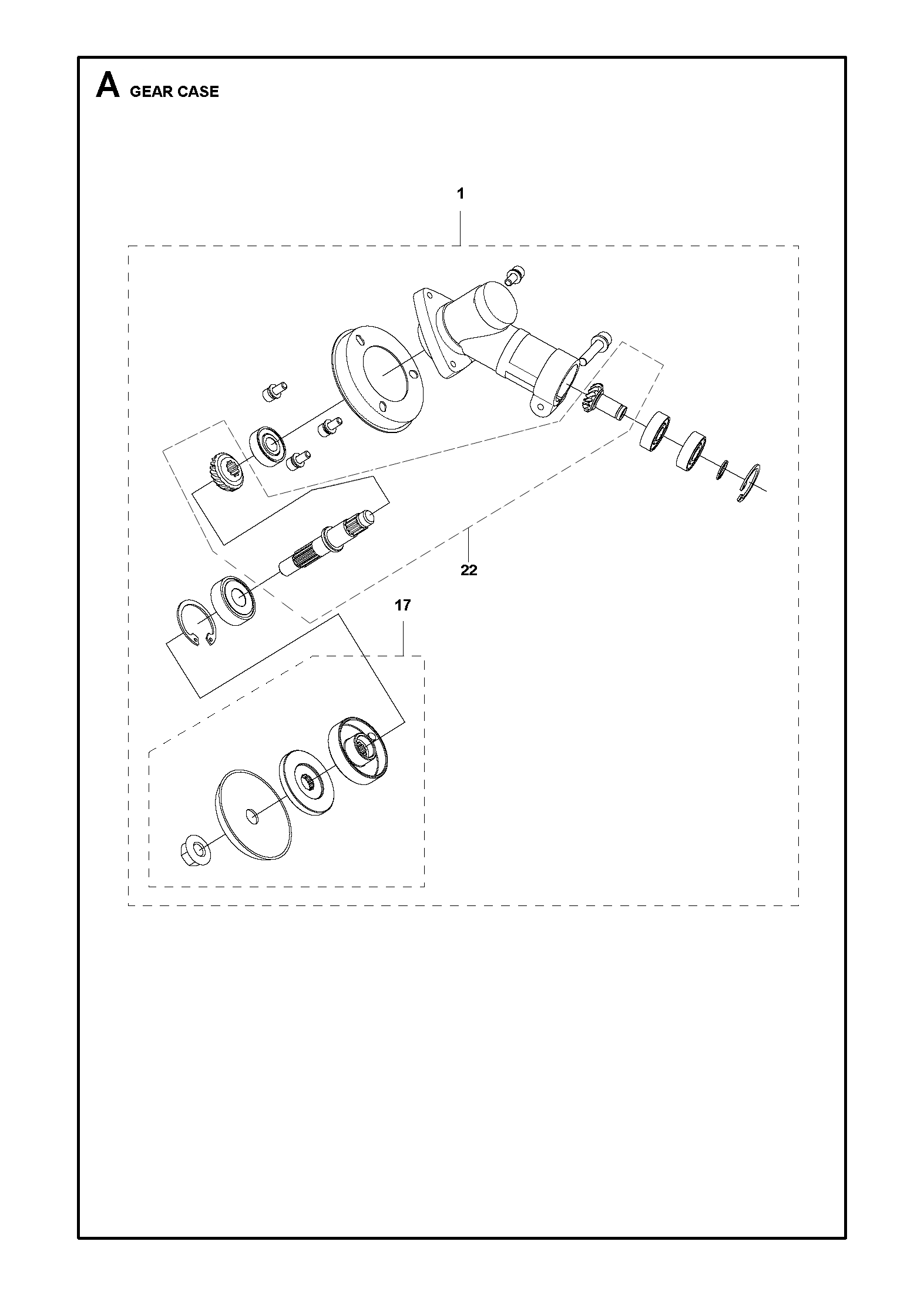Despiece de CAJA ENGRANAJES — Desmalezadora 331R