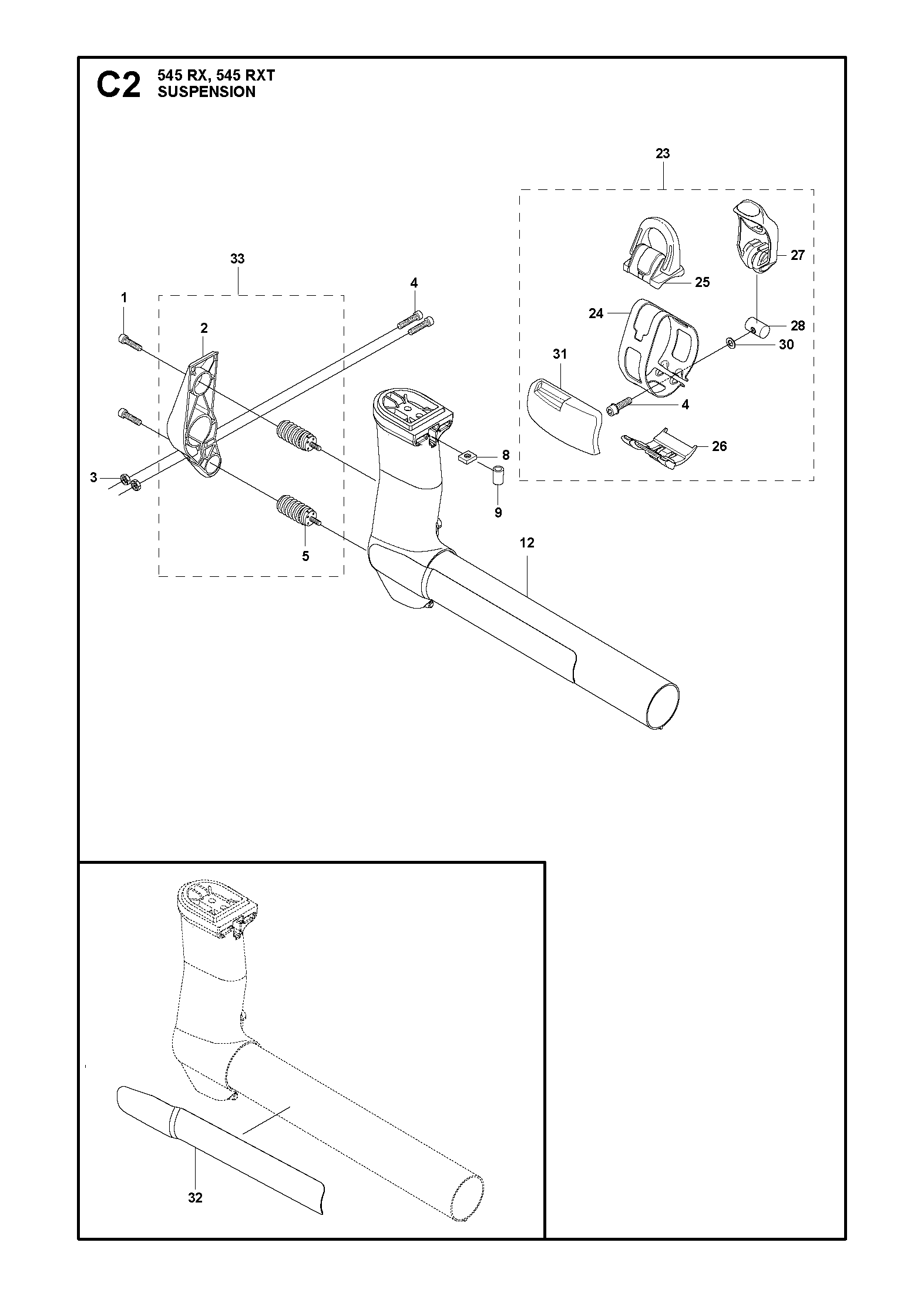 Despiece de SUSPENSION — Desmalezadora 545RX