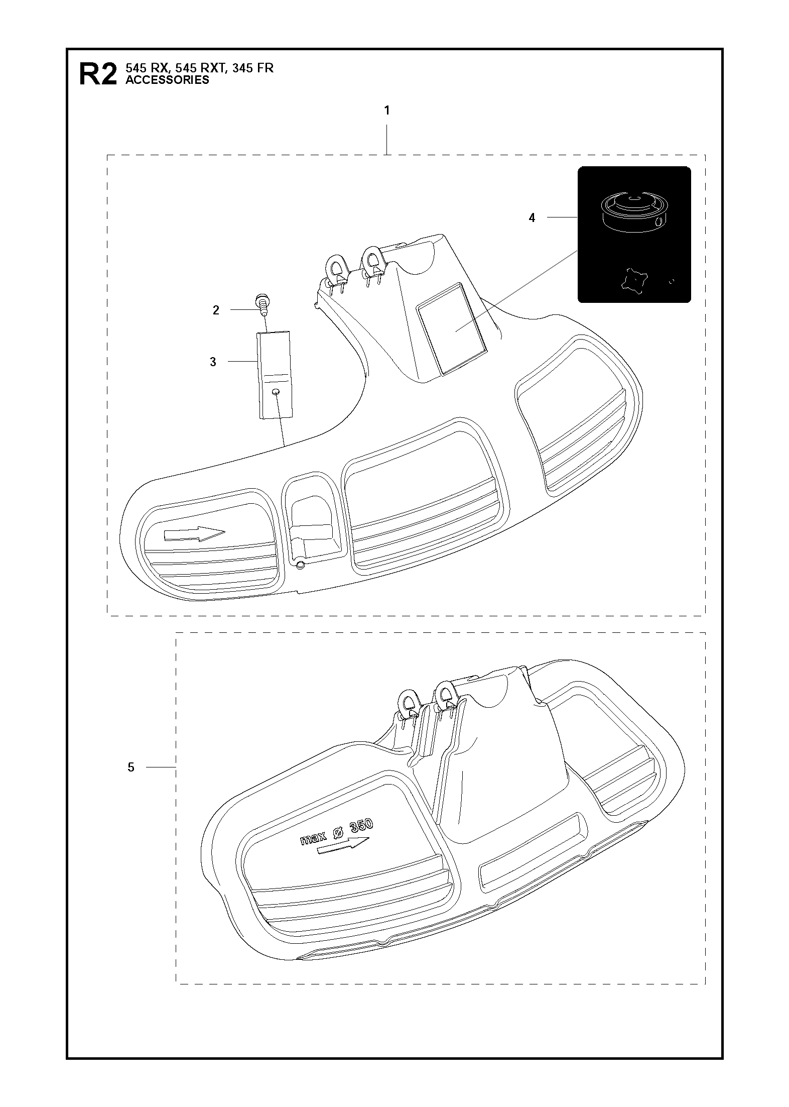 Despiece de ACCESORIOS — Desmalezadora 545RX