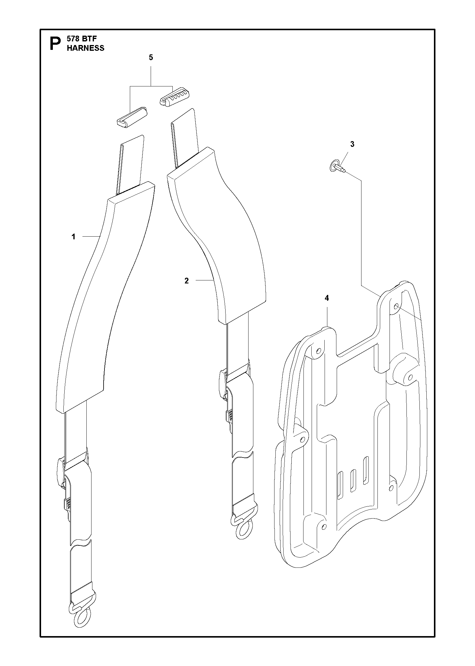 Despiece de ARNÉS — Mochila sopladora 578BTF