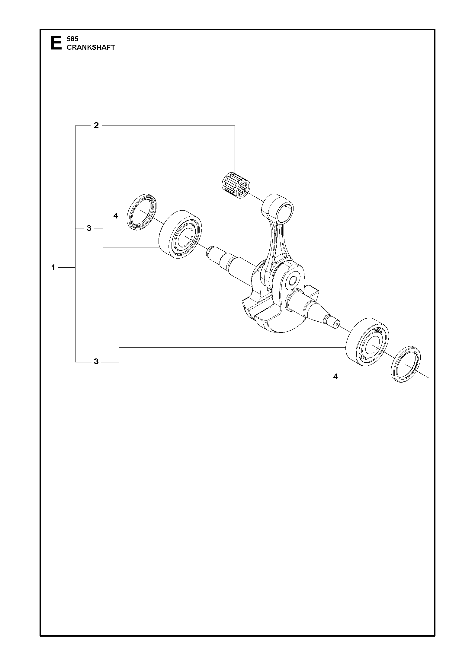 Despiece de CIGÜEÑAL — Motosierra 585