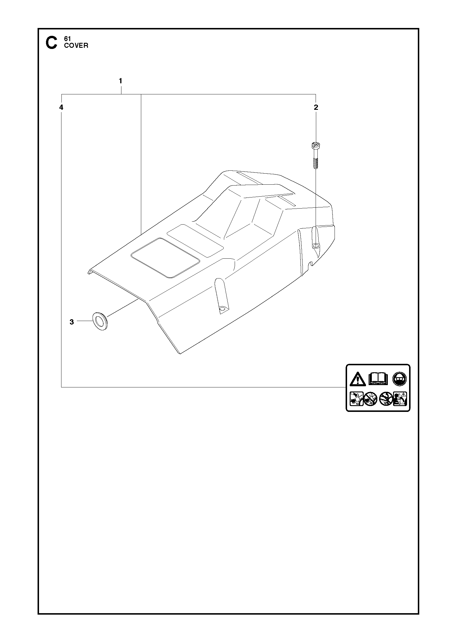 Despiece de TAPA — Motosierra 61