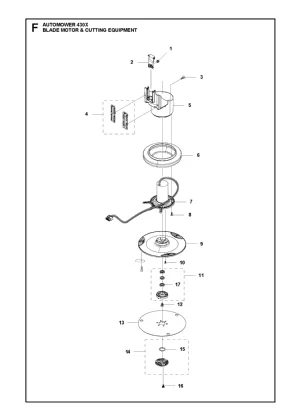 MOTOR DE CUCHILLA Y EQUENTO DE CORTE