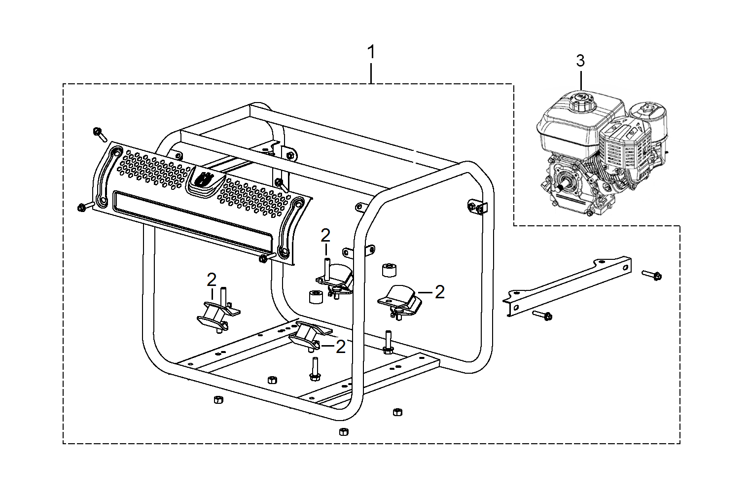 Despiece de BASTIDOR — Generador G3200P