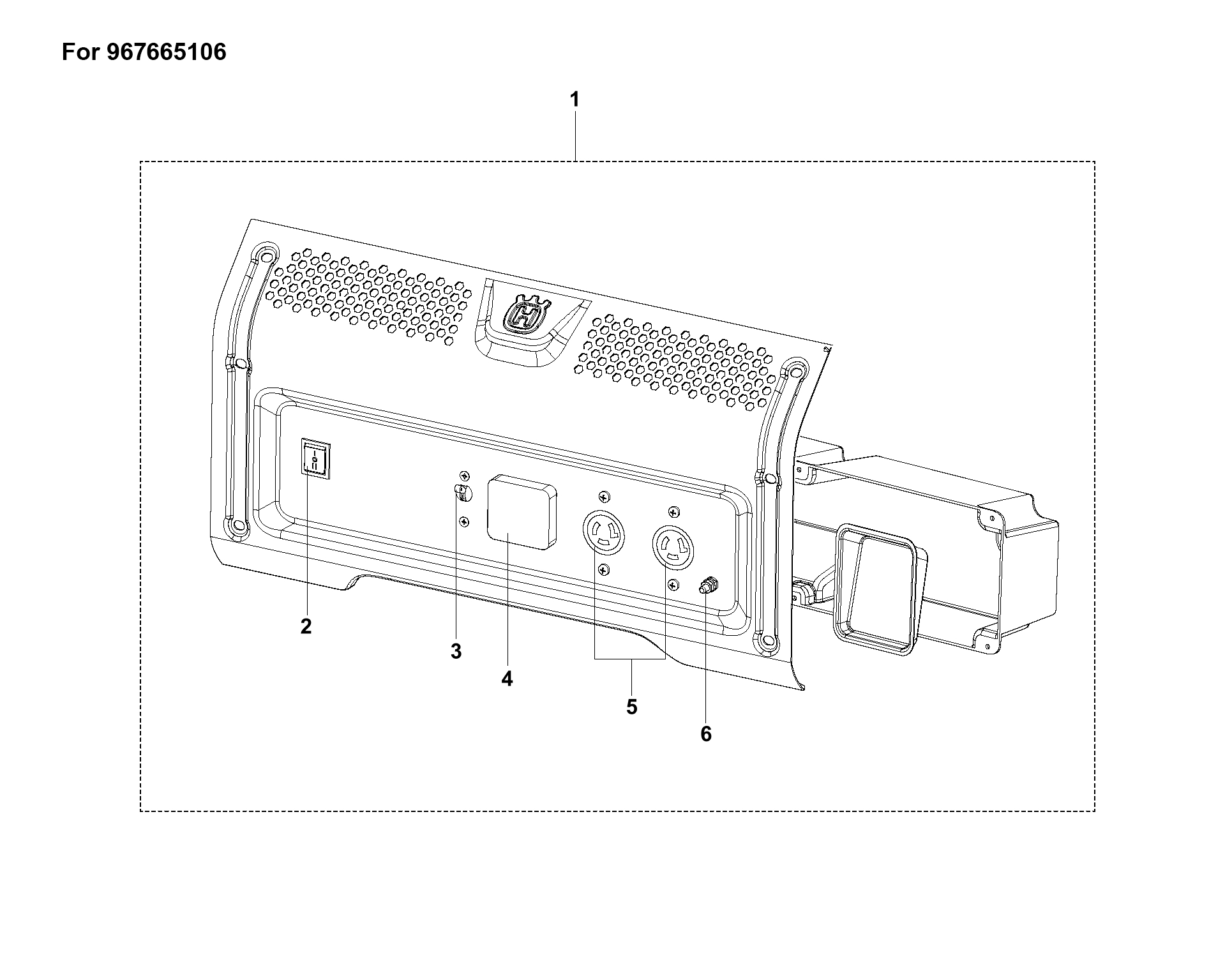 Despiece de PANEL FRONTAL — Generador G3200P