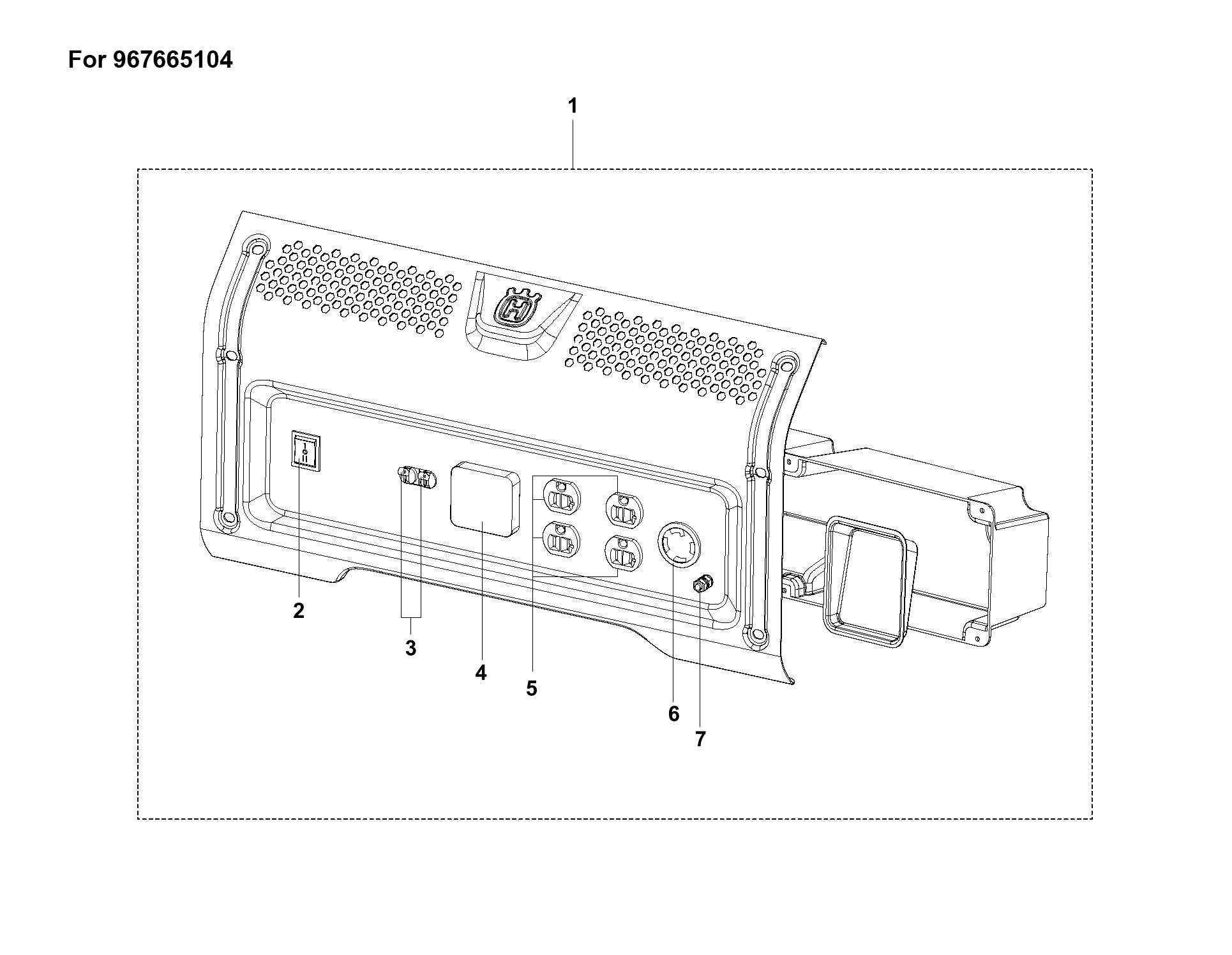 Despiece de PANEL FRONTAL — Generador G3200P