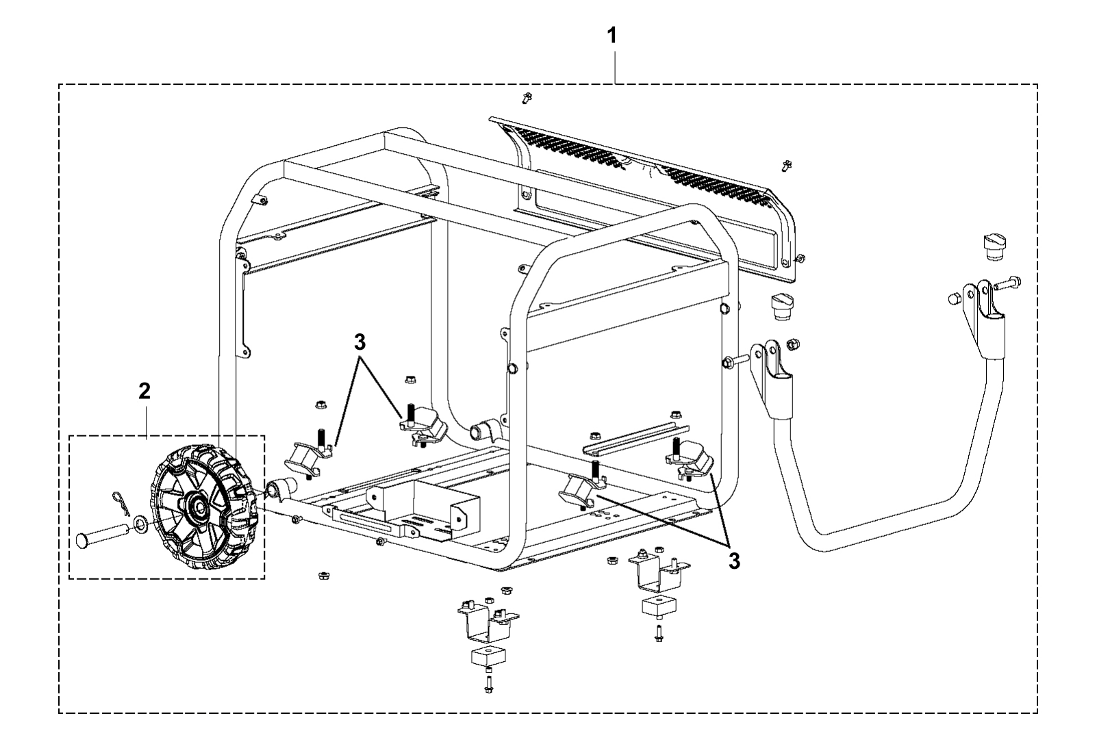 Despiece de BASTIDOR — Generador G5500P