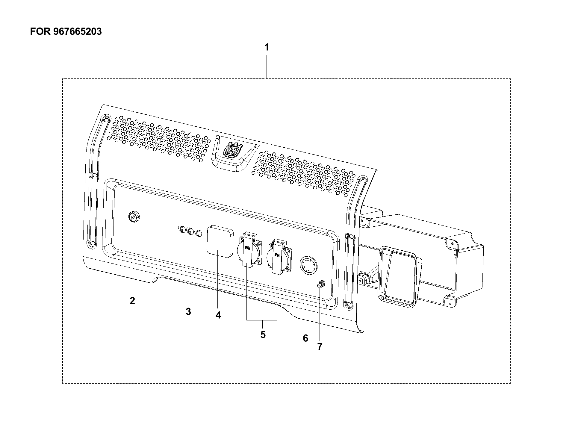 Despiece de PANEL FRONTAL — Generador G5500P
