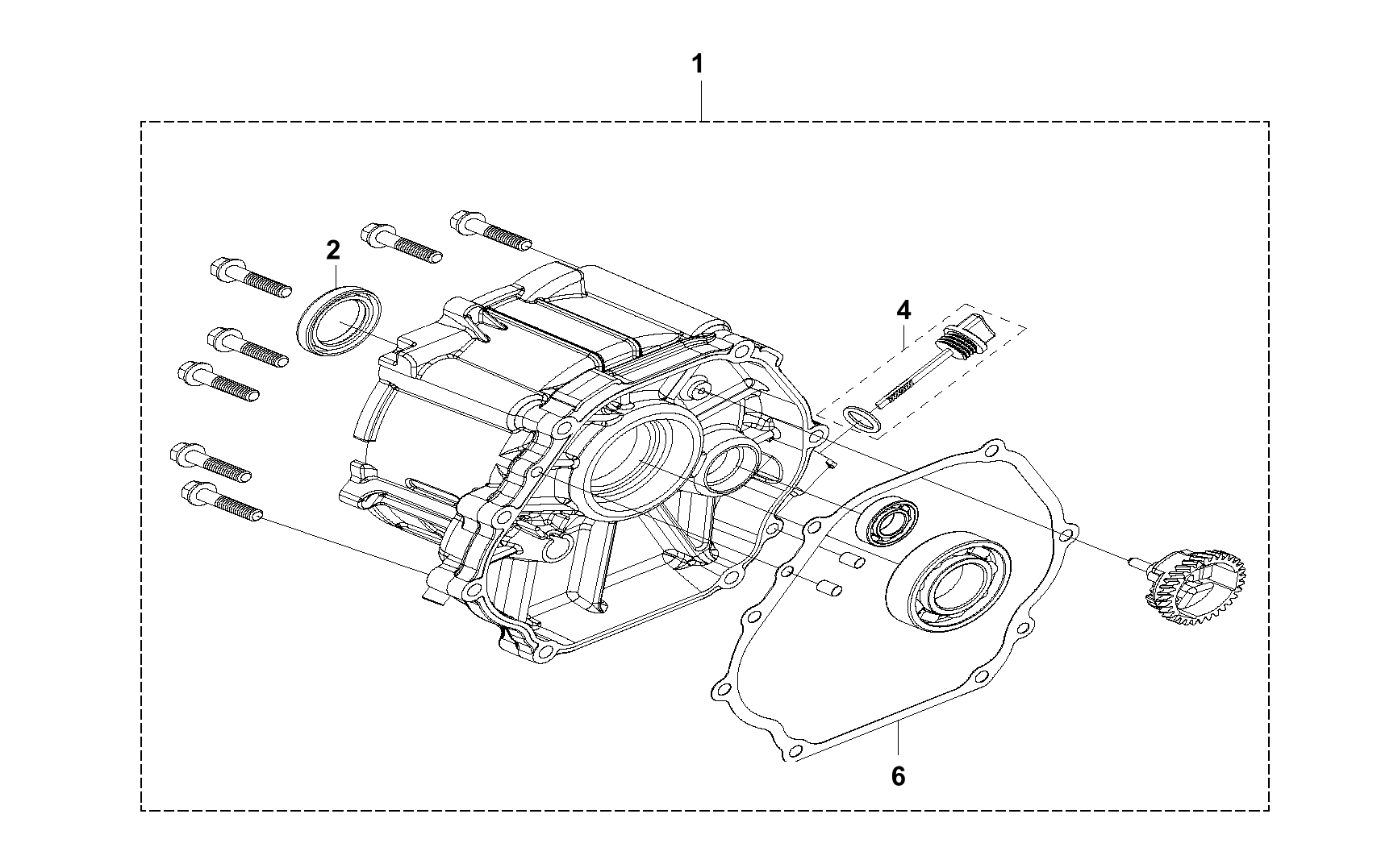 Despiece de CRANKCASE COVER — Generador G5500P