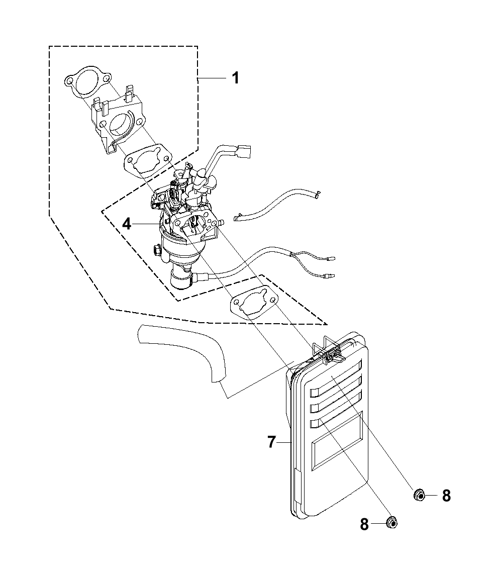 Despiece de CARBURADOR — Generador G5500P