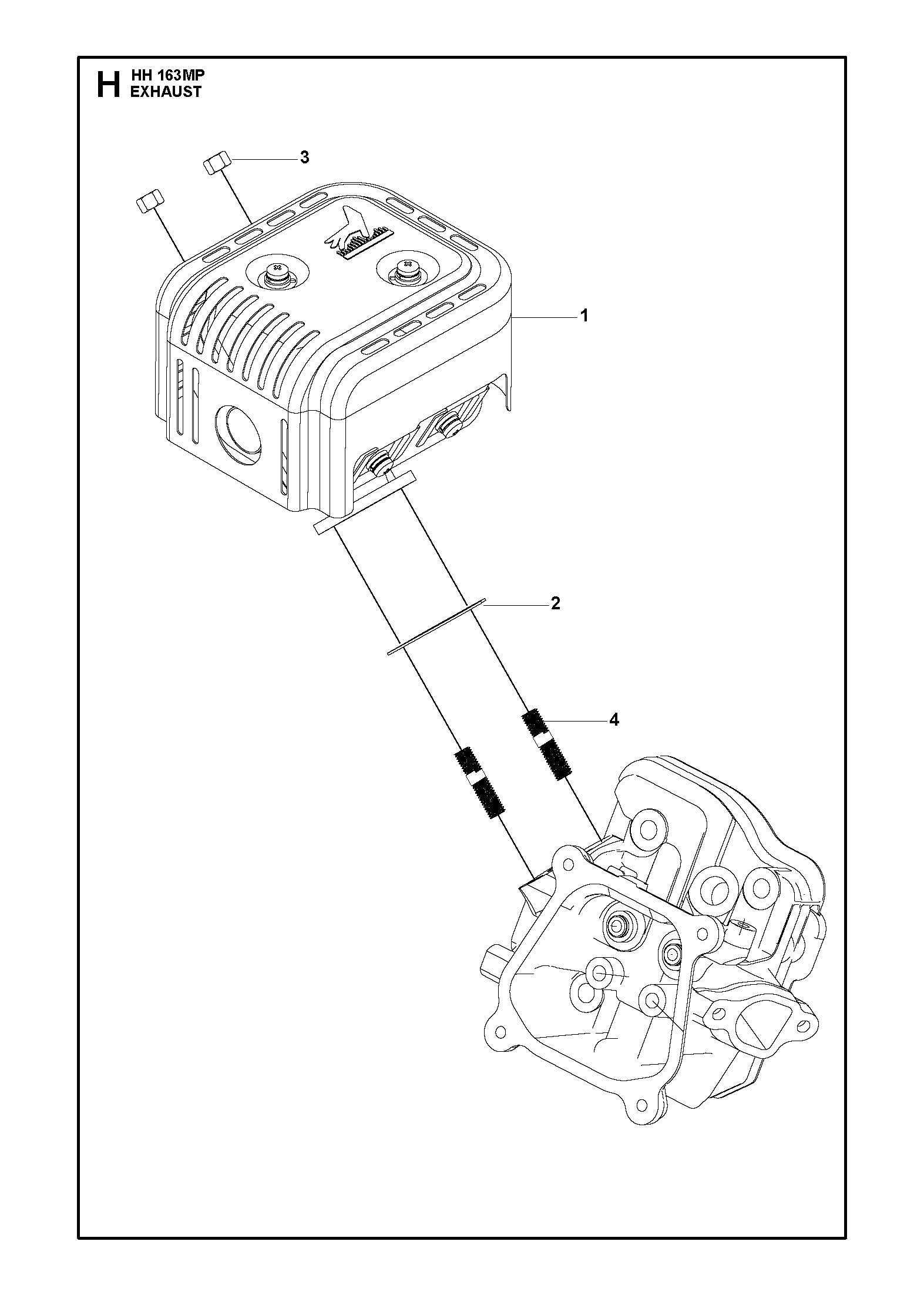 Despiece de ESCAPE — Motor multipropósito HH163 MP