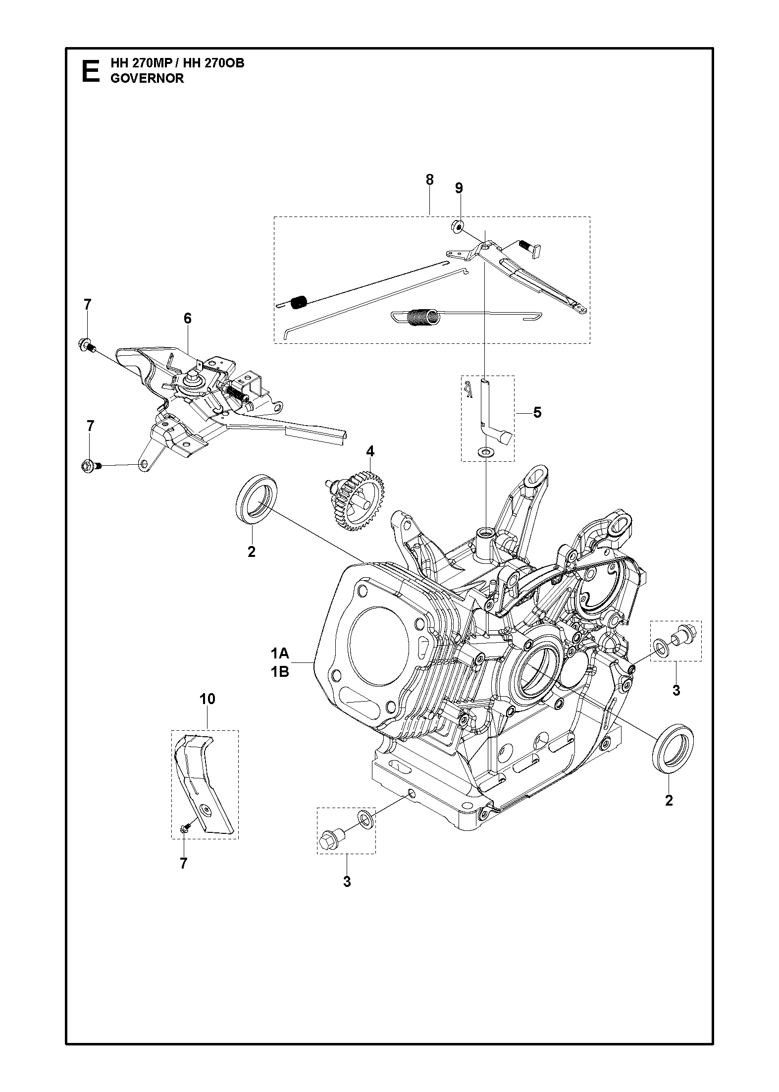 Despiece de GOVERNOR — Motor náutico HH270 OB