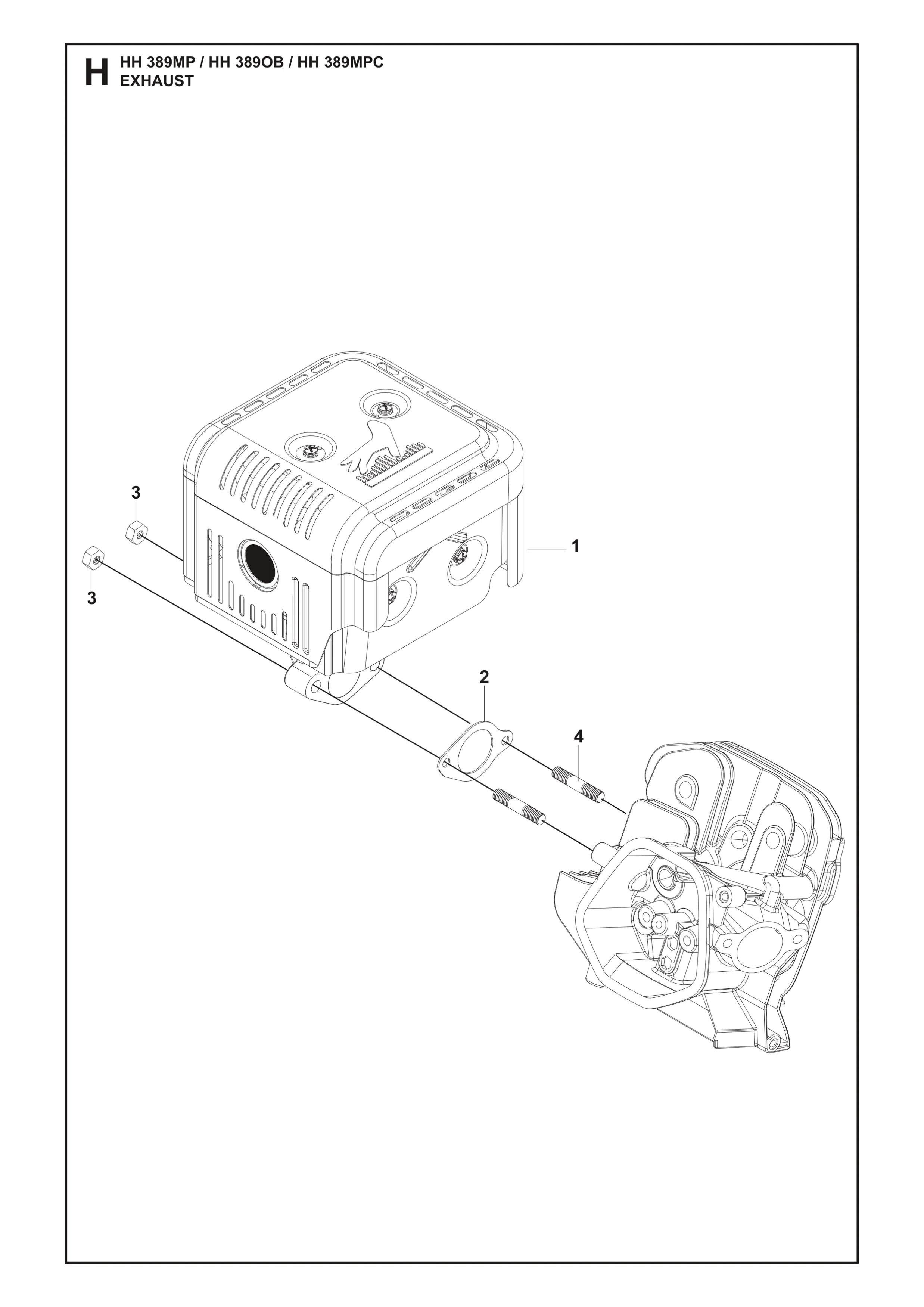 Despiece de ESCAPE — Motor náutico HH389 OB