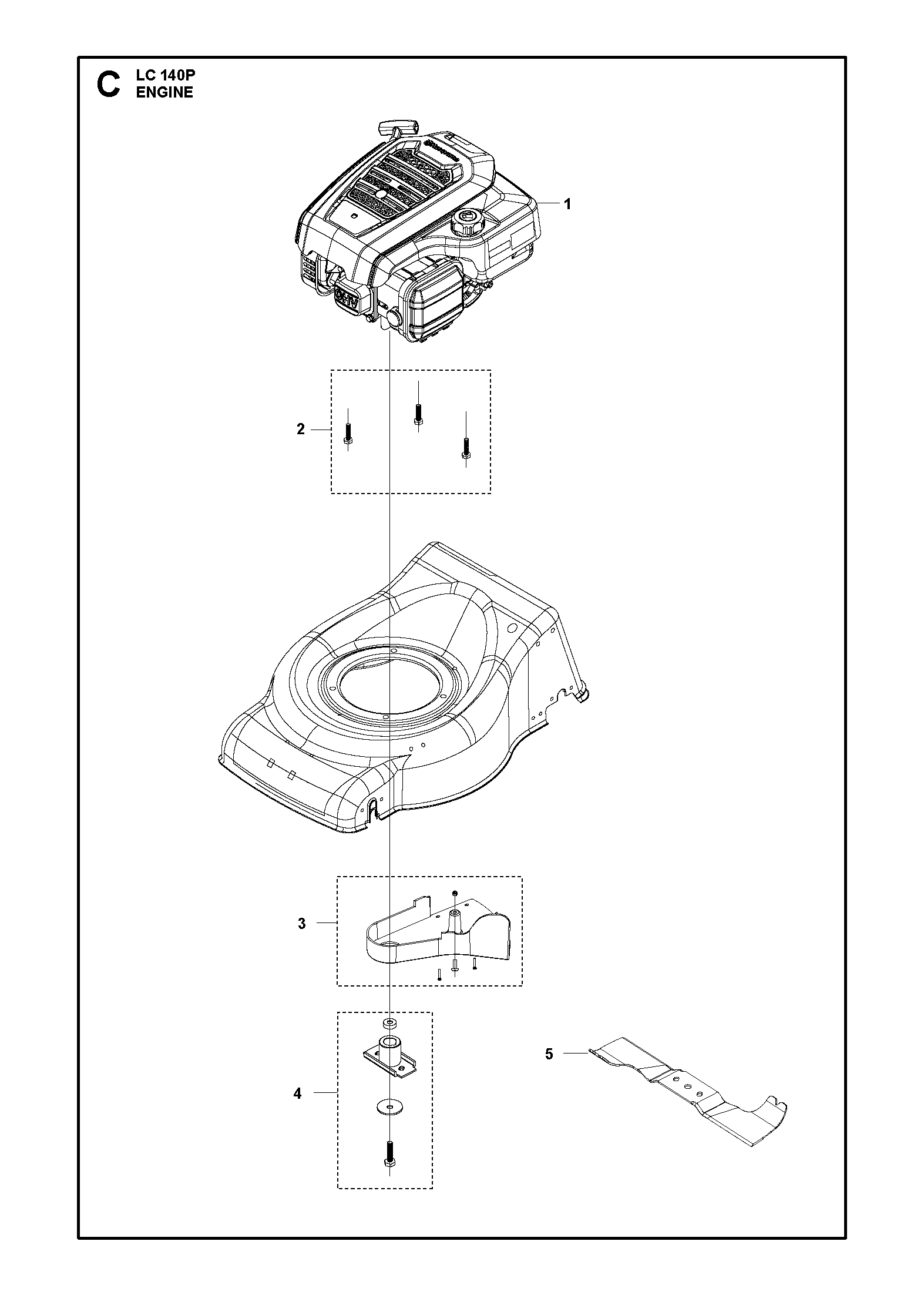 Despiece de MOTOR — Cortacésped LC140P