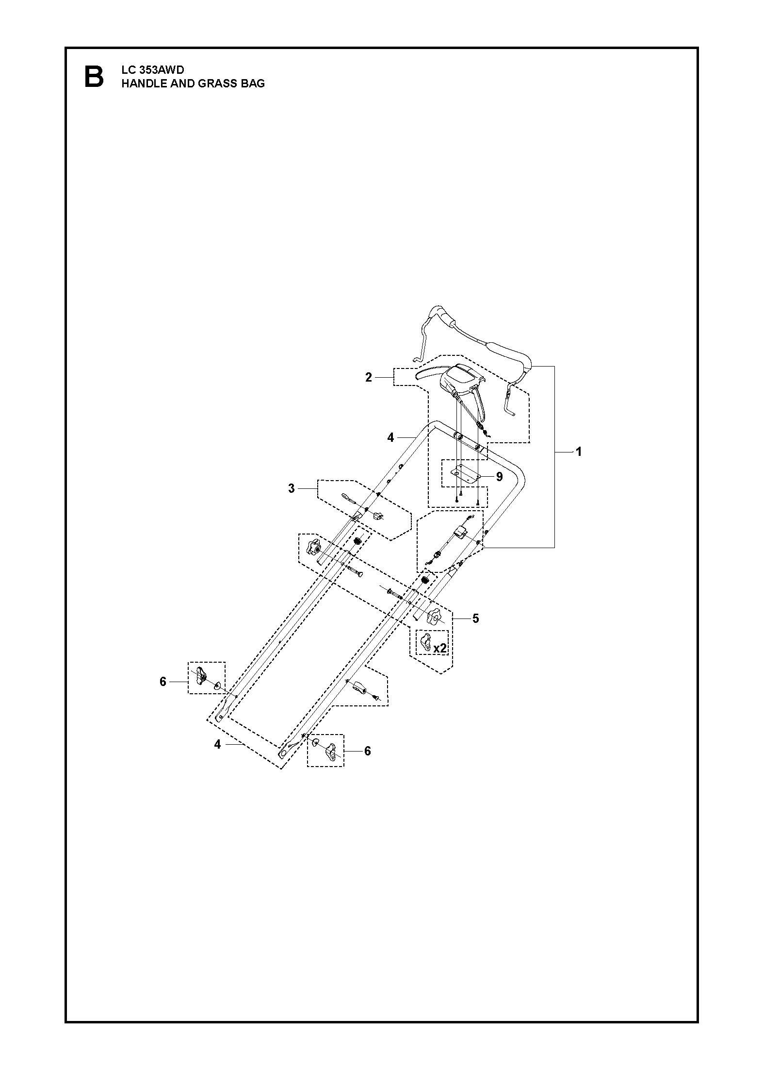 Despiece de ASA — Cortacésped LC353AWD