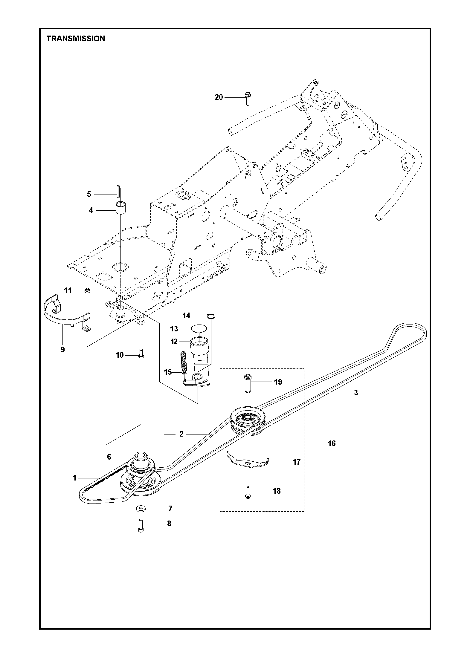Despiece de TRANSMISIÓN — Rider R316TX