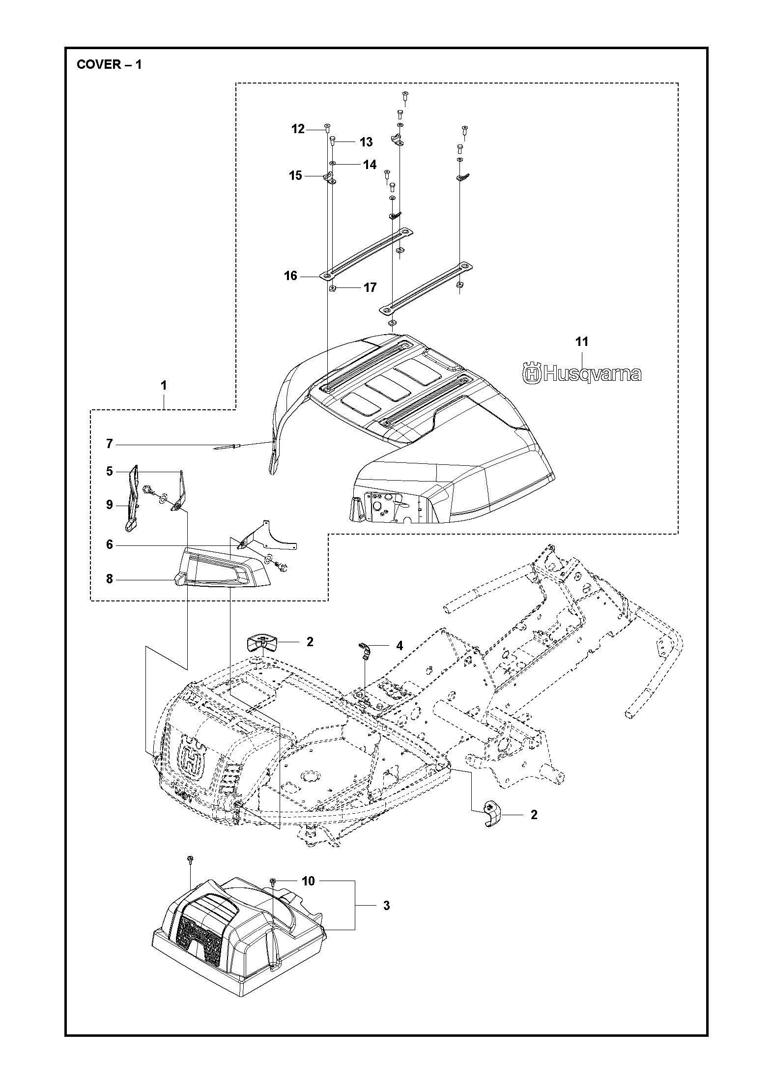 Despiece de TAPA – Rider Husqvarna R316TX