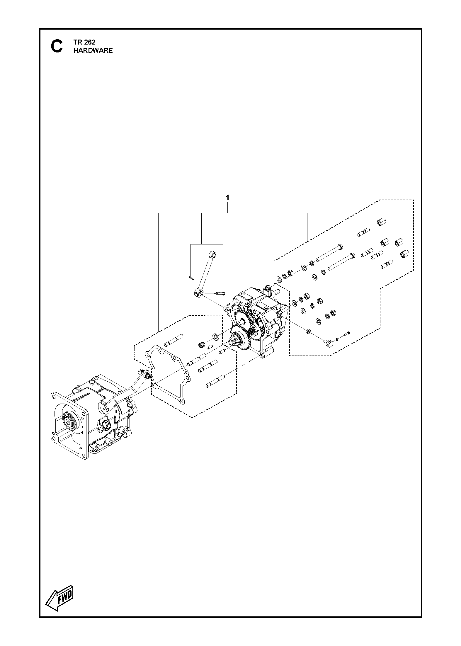 Despiece de HARDWARE — Motocultivador TR 262