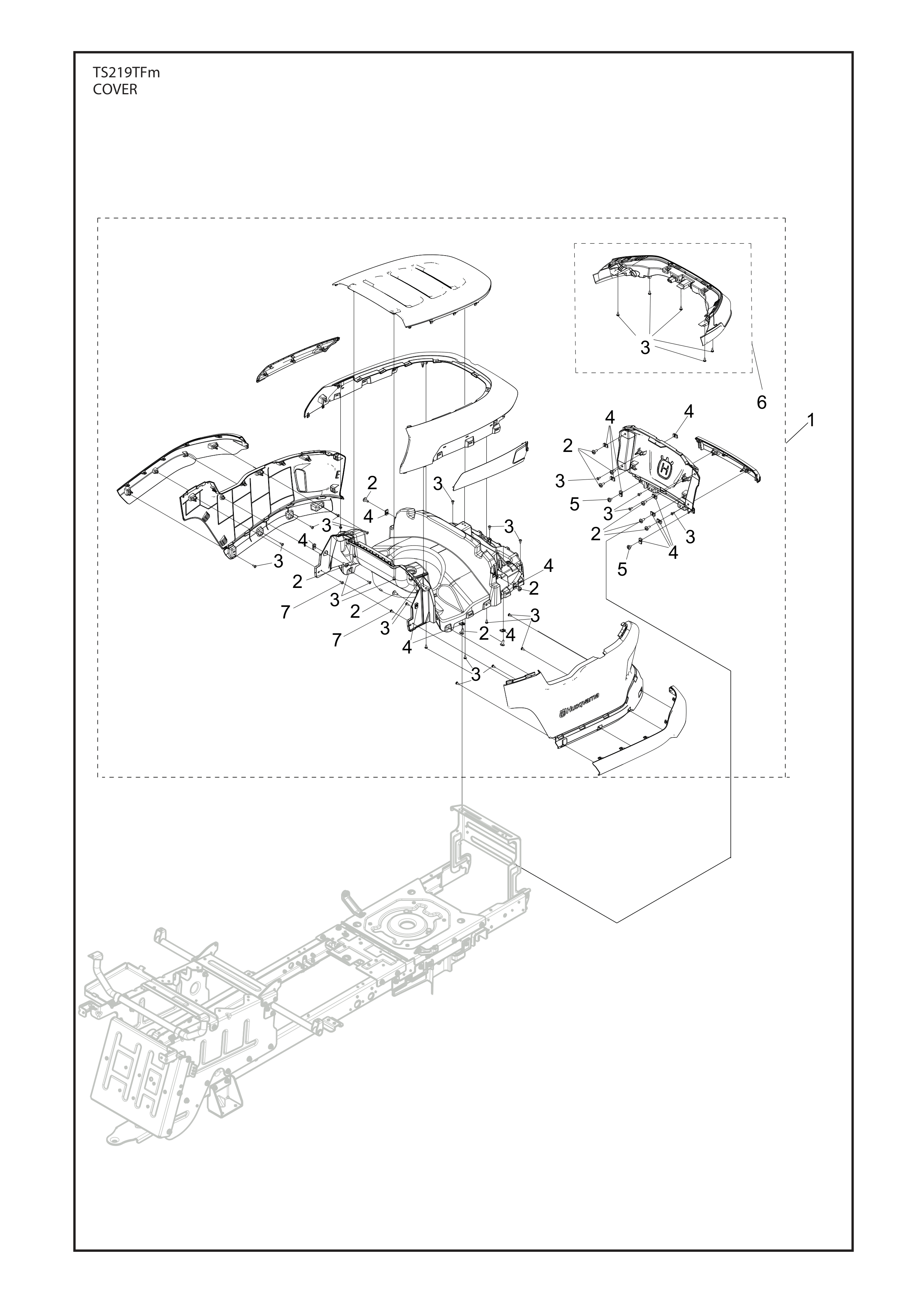 Despiece de TAPA — Minitractor TS 219 TFM