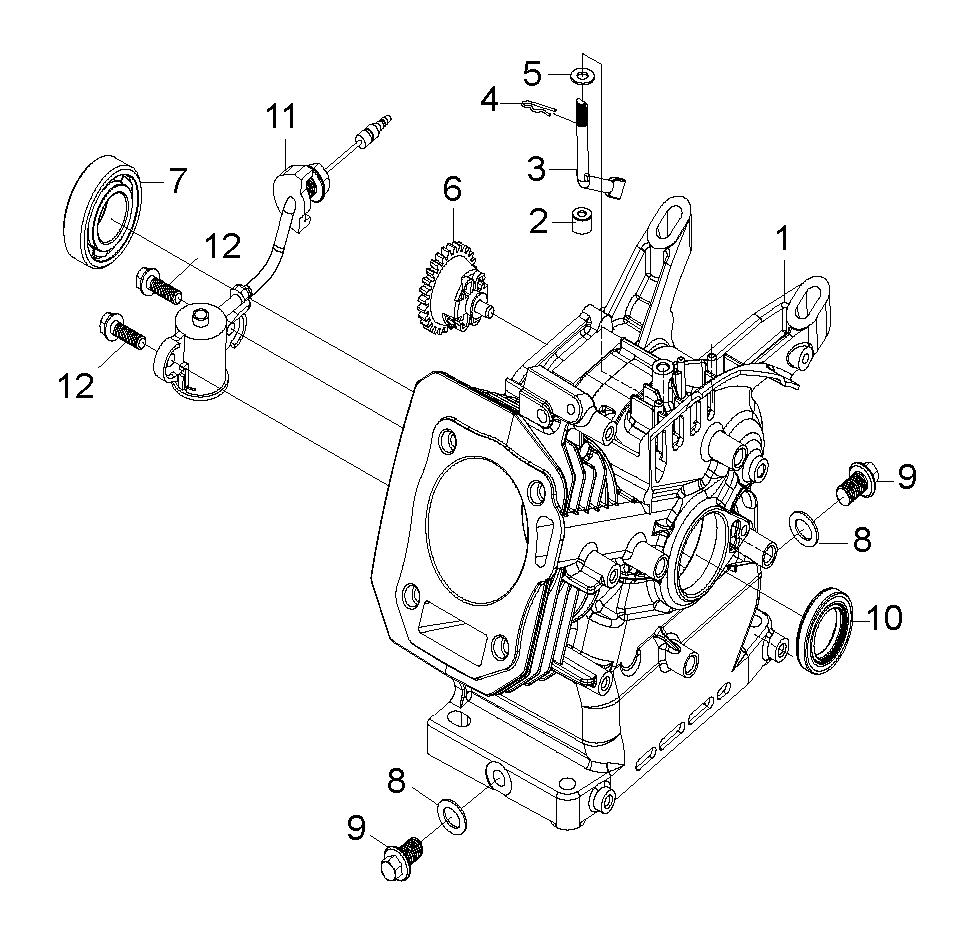 Despiece de CARTER — Motobomba W80P