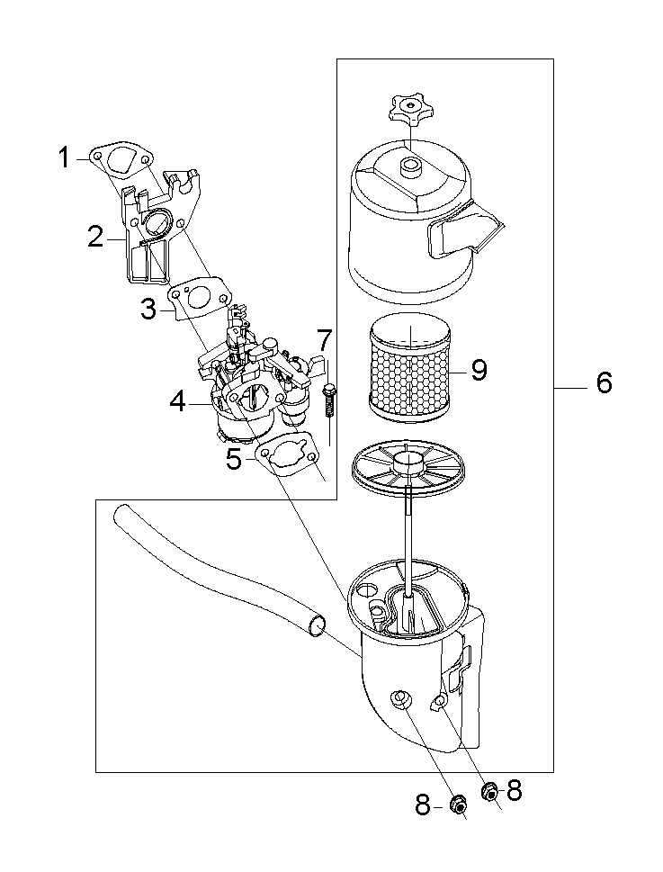 Despiece de INTAKE SYSTEM — Motobomba W80P